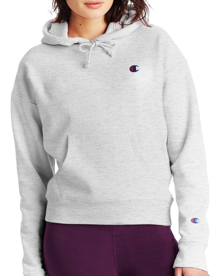 Champion Hoodie Dames - Grijs - Reverse Weave C Logo ( 012397-ZHU )